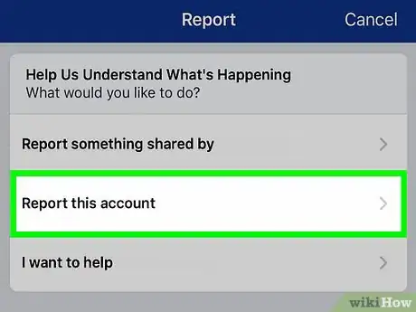 Image titled Report a Fake Account on Facebook Step 6