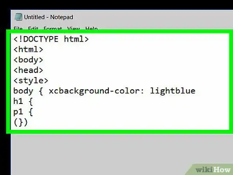 Image titled Create a Simple CSS Stylesheet Using Notepad Step 16