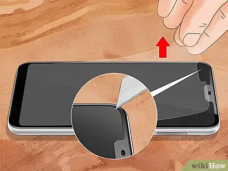Image titled Get Air Bubbles Out of a Glass Screen Protector Step 1