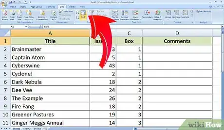 Image titled Organize Your Comic Collection with Excel Step 5Bullet1