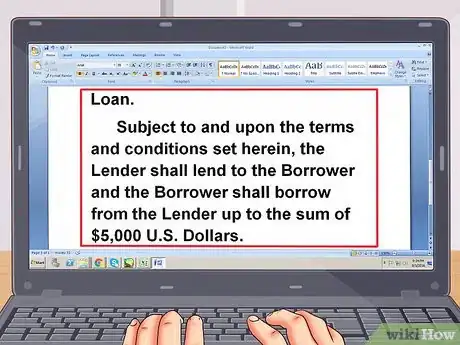 Image titled Write a Loan Agreement Step 8