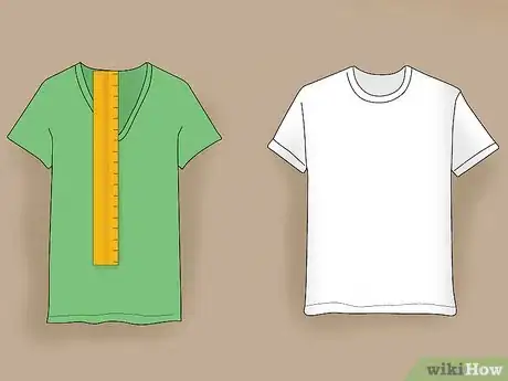 Image titled Cut a T Shirt Into a V Neck Step 2