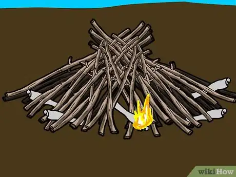 Image titled Make a Bonfire with Lighter Fluid Step 5