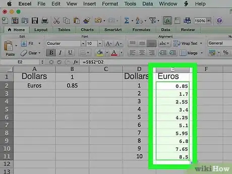 Image titled Create a Currency Converter With Microsoft Excel Step 9