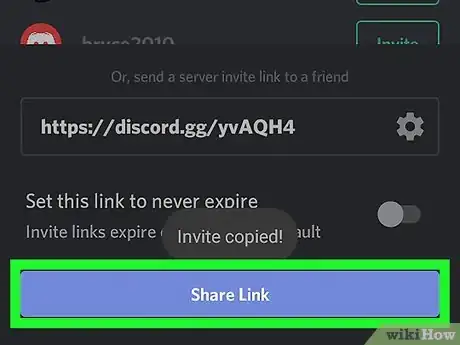 Image titled Invite People to a Discord Server on Android Step 10