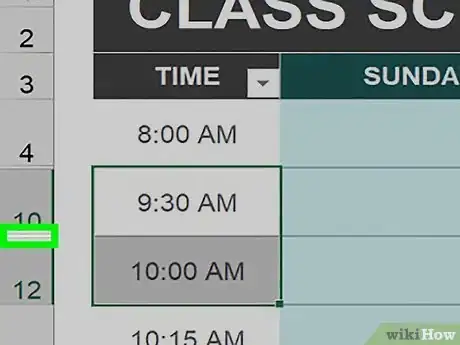 Image titled Unhide Rows in Excel Step 12