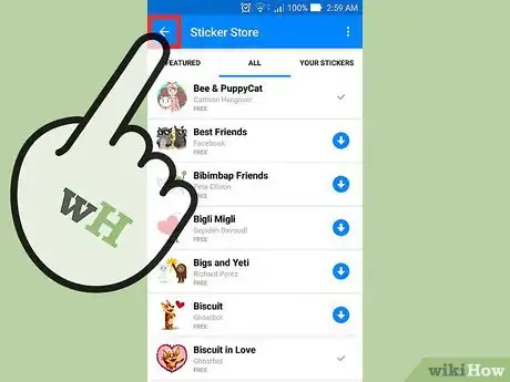 Image titled Use Stickers on Facebook Messenger Step 10
