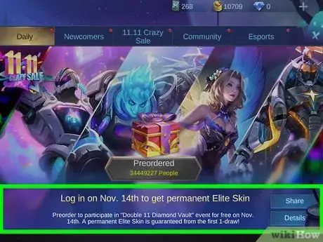 Image titled Get Free Skins on Mobile Legends_ Bang Bang Step 3