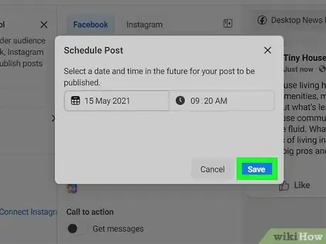 Image titled Schedule a Post on Facebook Step 10