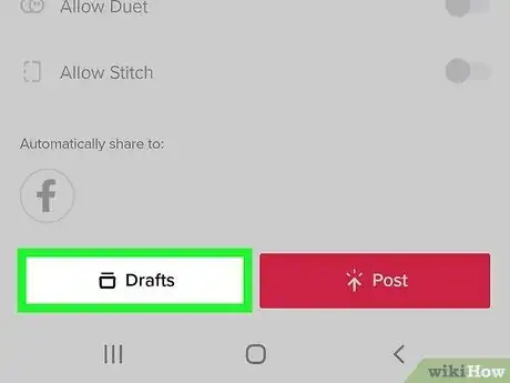 Image titled Access Drafts on Tiktok Step 3