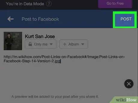 Image titled Post Links on Facebook Step 16