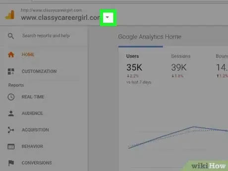 Image titled Check Website Visitors in Google Analytics Step 2