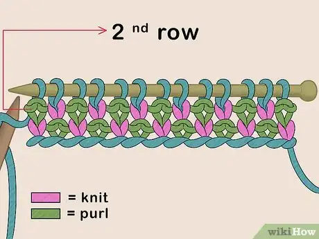 Image titled Knit the Waffle Stitch Step 3