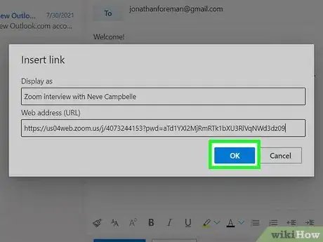 Image titled Attach a Link to an Email in Outlook Step 8