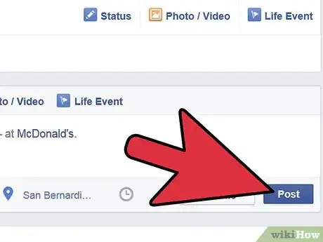 Image titled Add Location to a Facebook Post Step 5