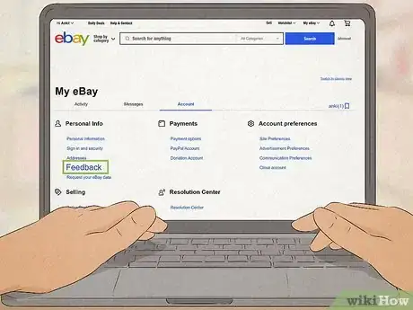 Image titled Reply to eBay Feedback Step 1