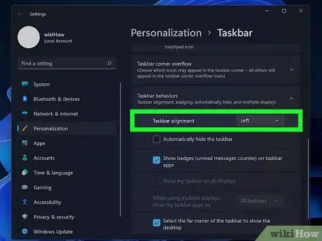 Image titled Move the Start Menu Back to the Left on Windows 11 Step 4