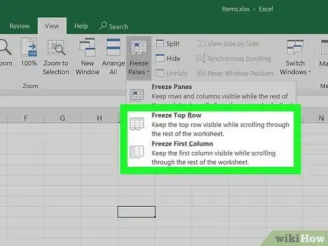 Image titled Freeze Cells in Excel Step 3