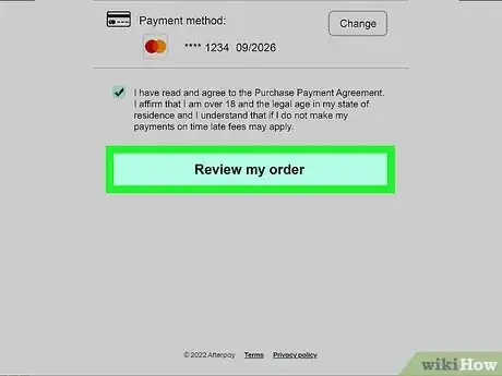 Image titled Use Afterpay Card Online Step 22