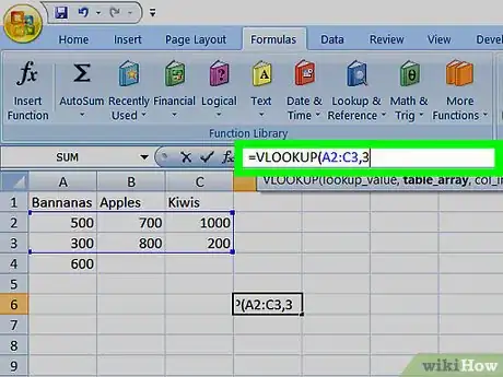 Image titled Use Vlookup With an Excel Spreadsheet Step 8