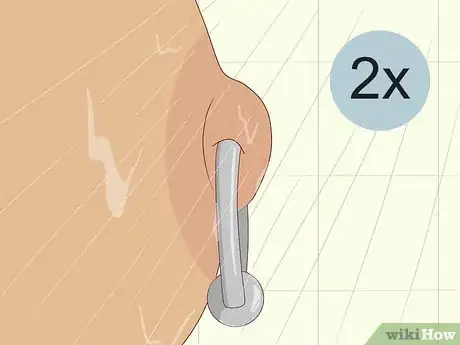 Image titled Care for a Nipple Piercing Step 1