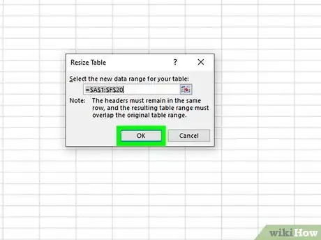 Image titled Add a Row to a Table in Excel Step 6