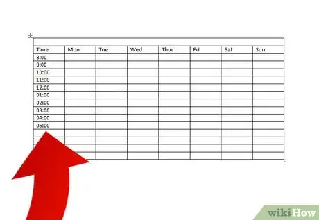 Image titled Make a Time Management Schedule with Microsoft Word Step 5