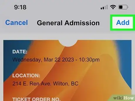 Image titled Add a Ticket to an Apple Wallet Step 6