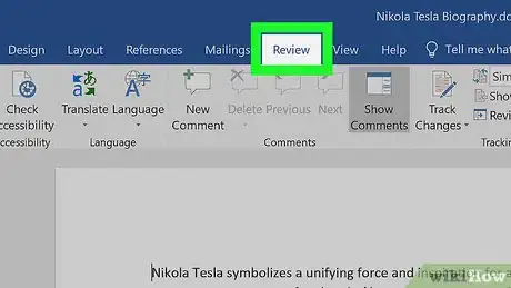Image titled Hide or Delete Comments in Microsoft Word Step 2