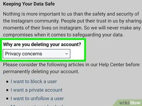 Image titled Delete an Instagram Account Step 11