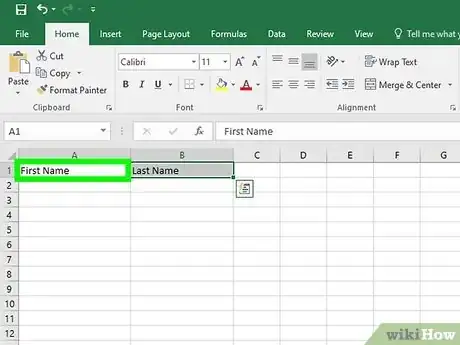 Image titled Combine Two Columns in Excel Step 2