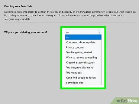 Image titled Delete an Instagram Account Step 19