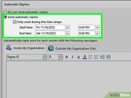 Image titled Set Up Out of Office in Outlook Step 4
