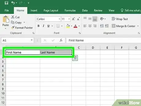 Image titled Combine Two Columns in Excel Step 1