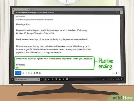 Image titled Request Time Off from Work by Email Step 10