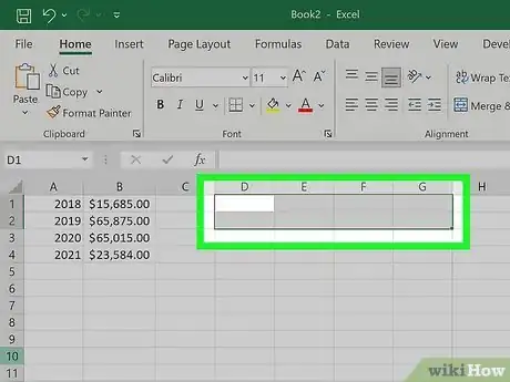 Image titled Transpose in Excel from Horizontal to Vertical Step 2