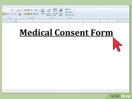 Image titled Write a Medical Consent Form Step 2