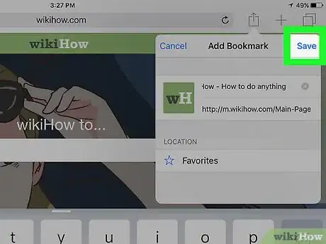 Image titled Add a Bookmark in Safari Step 7