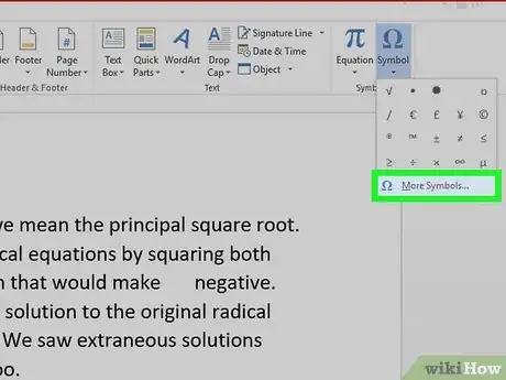 Image titled Type Square Root on PC or Mac Step 5