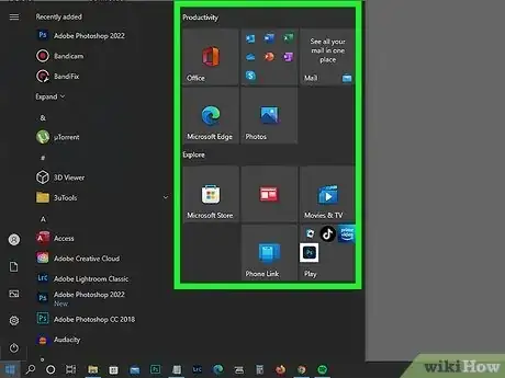 Image titled Use the Windows 10 Start Menu Step 3