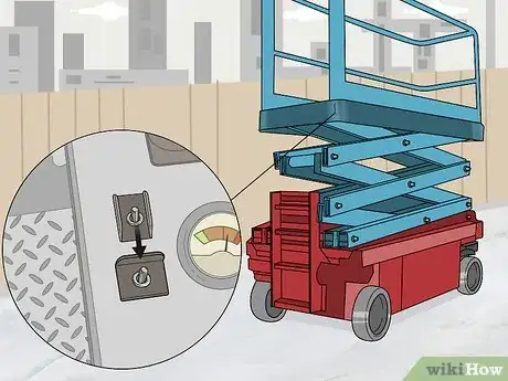 Image titled Operate a Scissor Lift Step 10