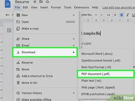 Image titled Make a Resume on Google Docs Step 5