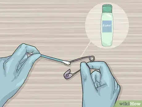 Image titled Pierce Your Ear with a Safety Pin Step 3