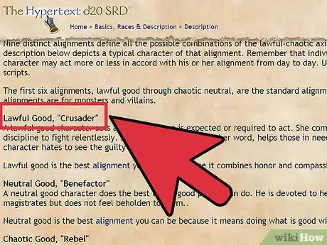 Image titled Choose and Correctly Role Play Your Alignment in Dungeons and Dragons V3.5 Step 3