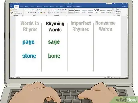 Image titled Create a List of Rhyming Words for a Poem or Song Step 12