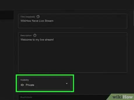 Image titled Make Your Twitch Stream Private on PC or Mac Step 11