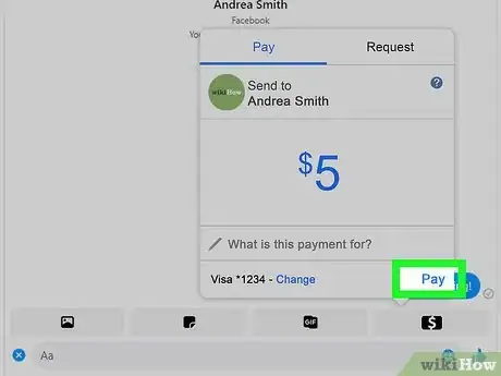 Image titled Send and Request Money with Facebook Messenger Step 19