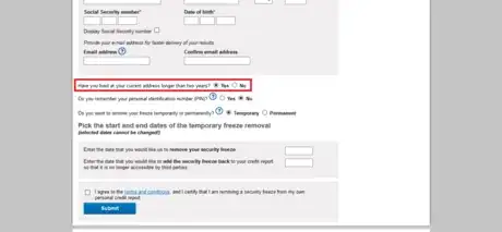 Image titled Remove Security Freeze at Experian Verify Address