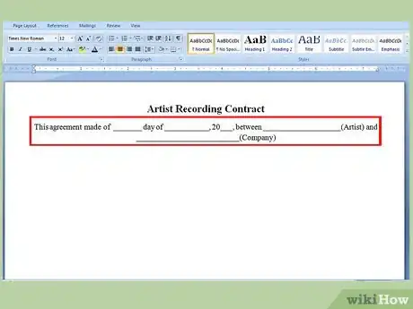 Image titled Draft a Recording Contract Step 3