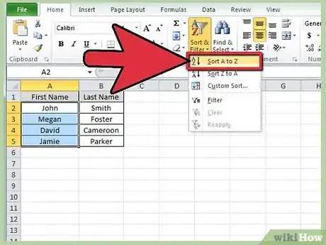 Image titled Alphabetize Cells in Excel Step 3